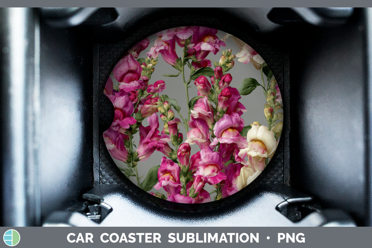 Snapdragon Car Coaster Flowers 01 Pretty Sublimation Design