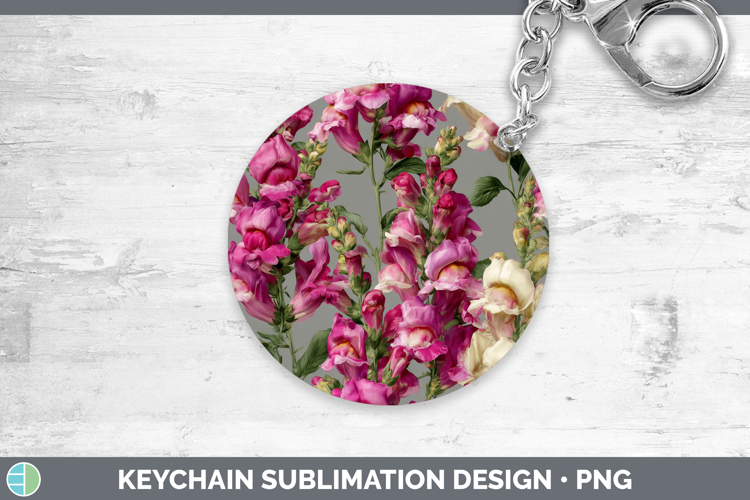 Snapdragon Keychain Flowers 01 Pretty Sublimation Keyring De