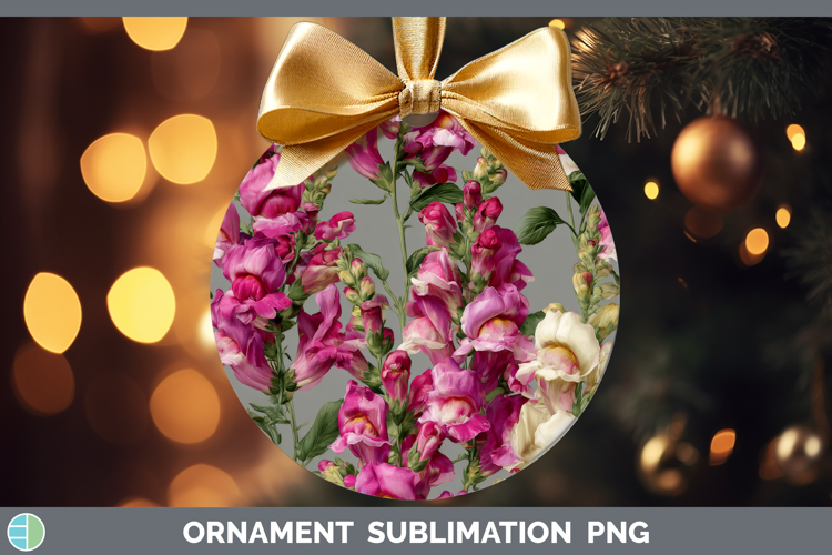 Snapdragon Ornament Flowers 01 Pretty Sublimation Bauble Des