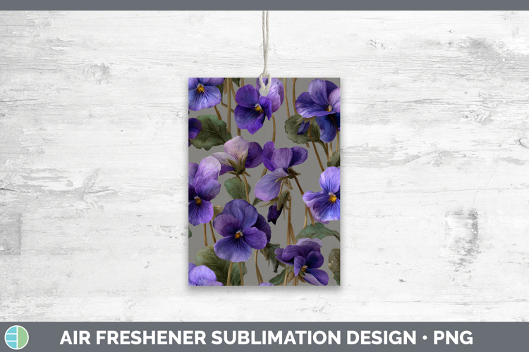 Violet Air Freshener Flowers 01 Pretty Sublimation Car Fresh