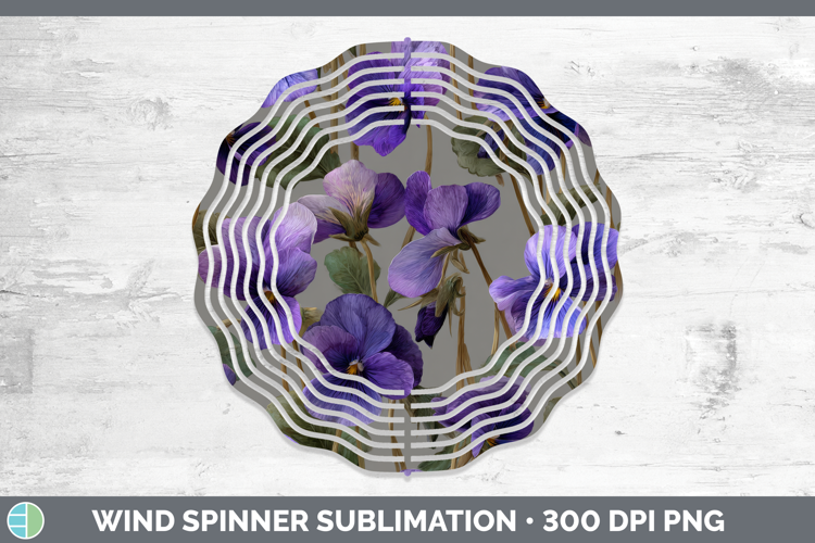Violet Wind Spinner Flowers 01 Pretty Sublimation Spinner De