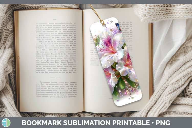 GorgeousFlowers 01 Rainbow Summer Bookmark design.
