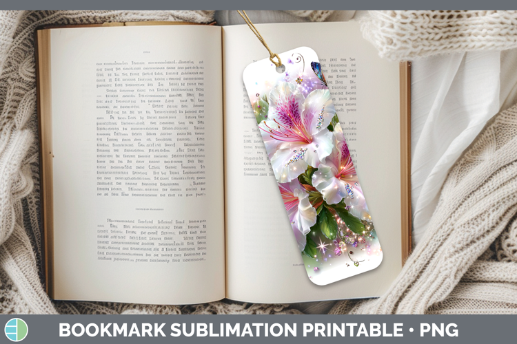 Flowers 01 Rainbow Summer Azalea Bookmark Sublimation Printa
