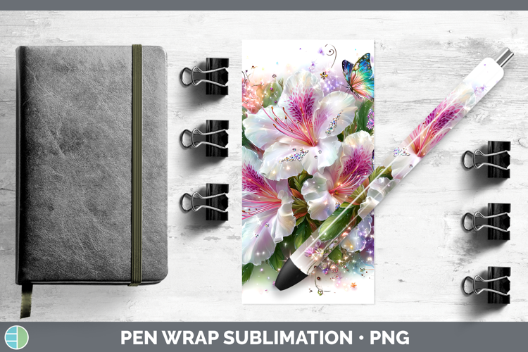 Flowers 01 Rainbow Summer Azalea Pen Wrap Sublimation Pen De