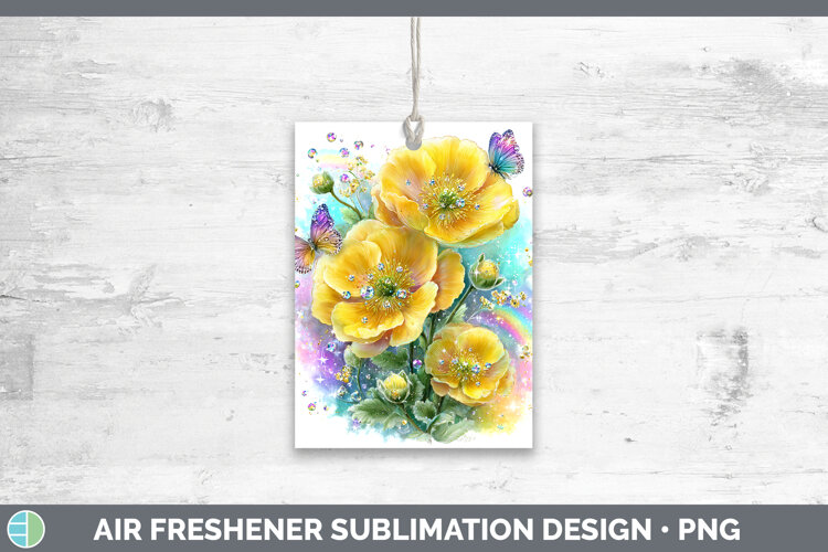 GorgeousFlowers 01 Rainbow Summer Air Freshener design.