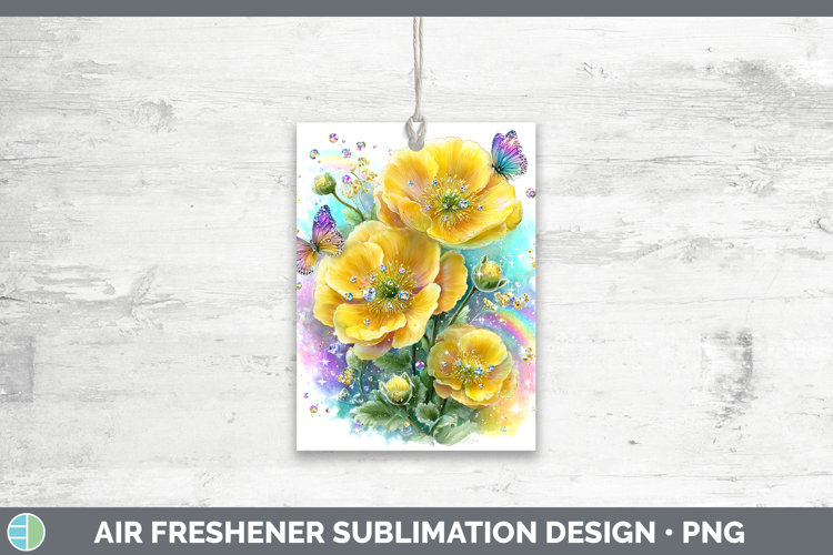 Flowers 01 Rainbow Summer Buttercup Air Freshener Sublimatio