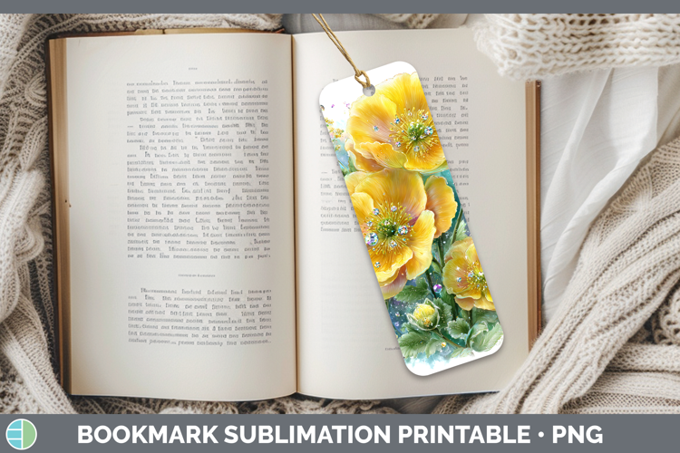 Flowers 01 Rainbow Summer Buttercup Bookmark Sublimation Pri