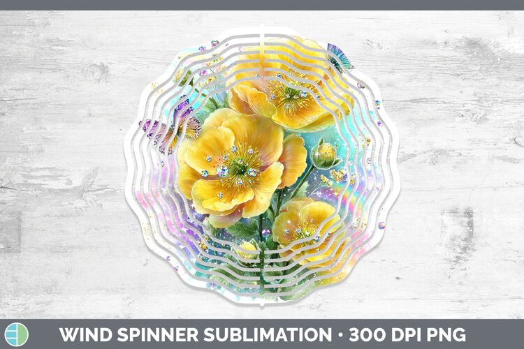 GorgeousFlowers 01 Rainbow Summer Wind Spinner design.