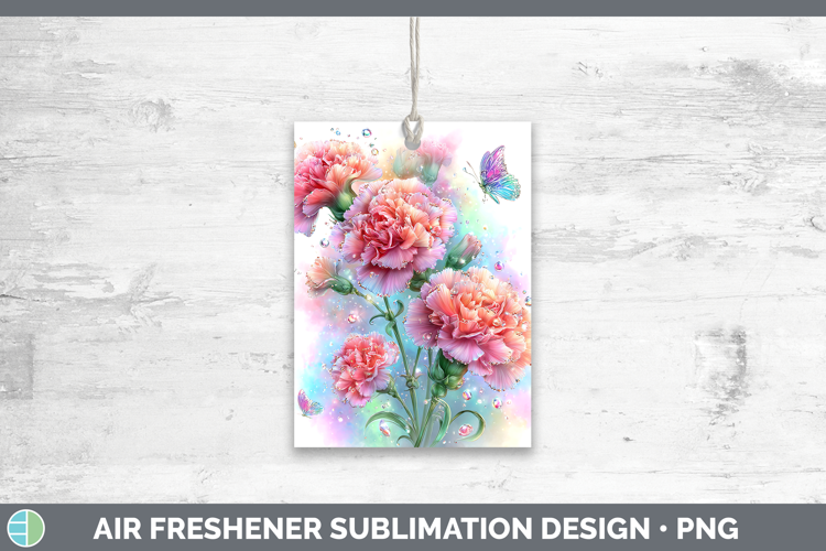 Flowers 01 Rainbow Summer Carnation Air Freshener Sublimatio