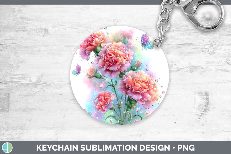GorgeousFlowers 01 Rainbow Summer Keychain design.