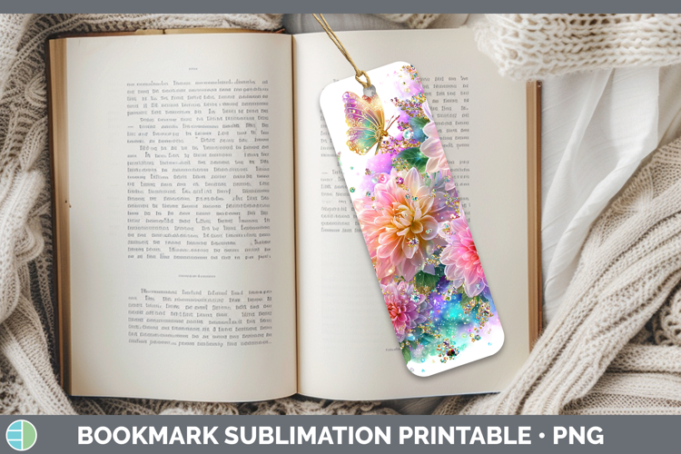 Flowers 01 Rainbow Summer Chrysanthemum Bookmark Sublimation