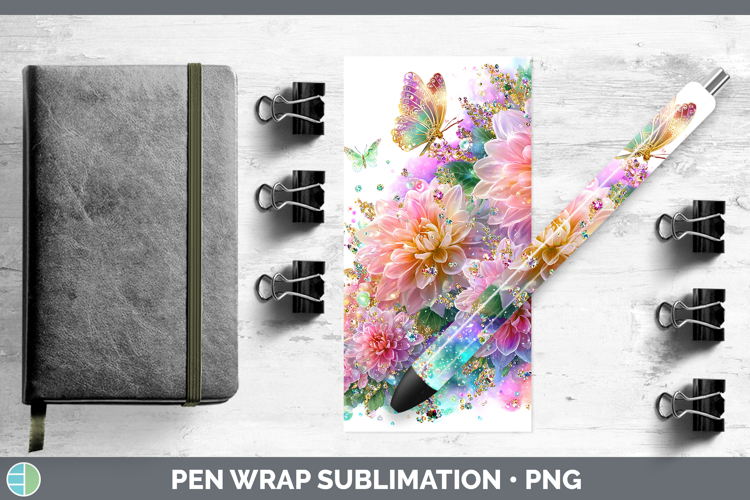Flowers 01 Rainbow Summer Chrysanthemum Pen Wrap Sublimation