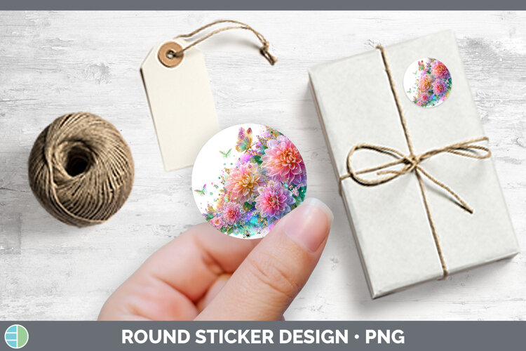 GorgeousFlowers 01 Rainbow Summer Stickers design.