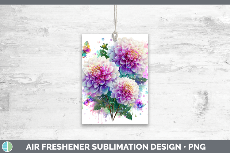 Flowers 01 Rainbow Summer Dahlia Air Freshener Sublimation C