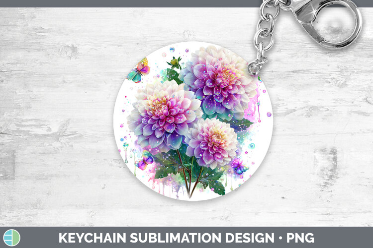 GorgeousFlowers 01 Rainbow Summer Keychain design.