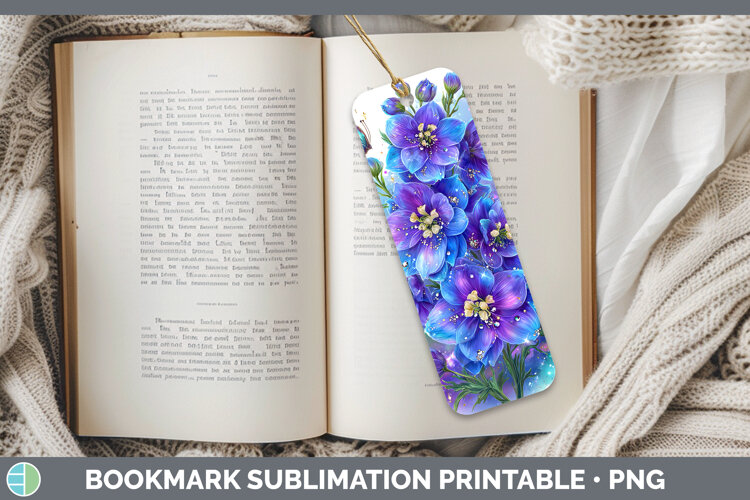 GorgeousFlowers 01 Rainbow Summer Bookmark design.