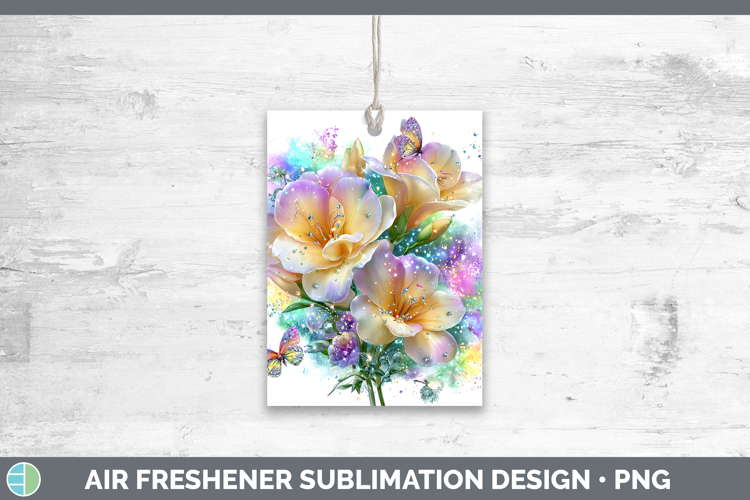Flowers 01 Rainbow Summer Freesia Air Freshener Sublimation