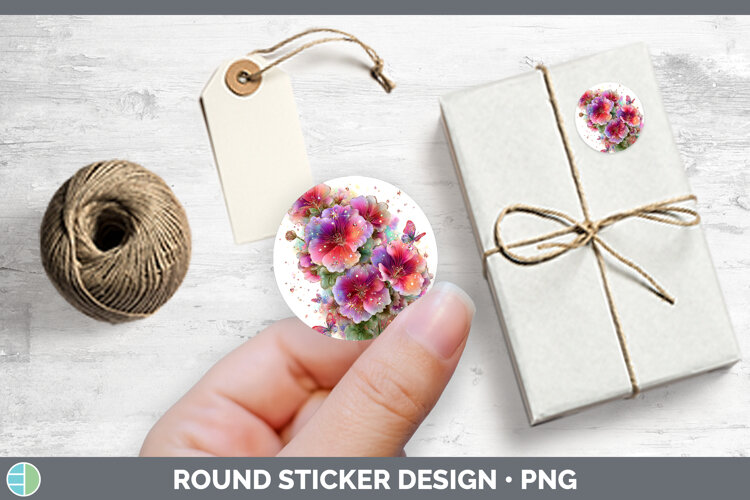 GorgeousFlowers 01 Rainbow Summer Stickers design.