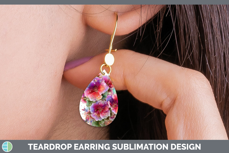GorgeousFlowers 01 Rainbow Summer Teardrop Earrings design.