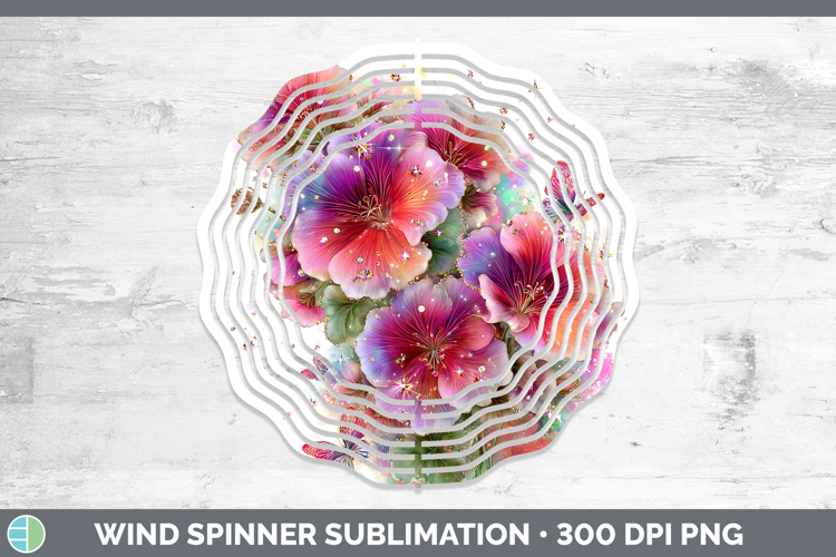 Flowers 01 Rainbow Summer Geranium Wind Spinner Sublimation