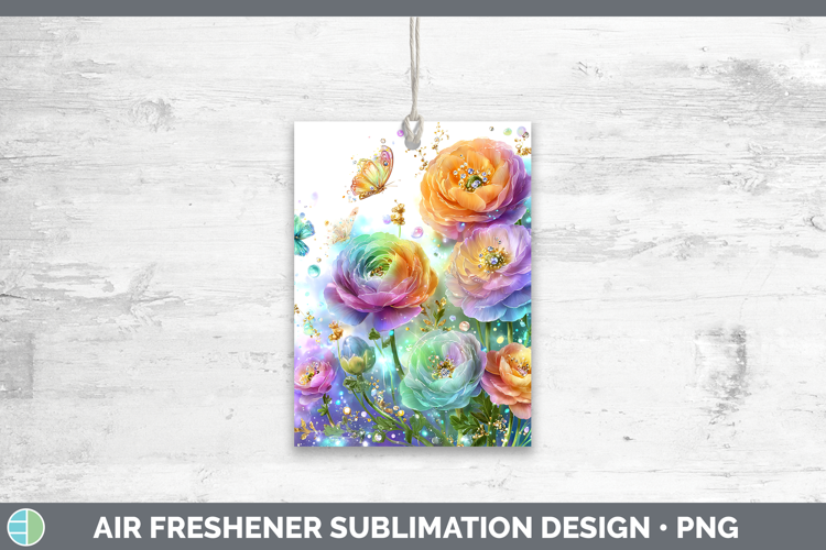 Flowers 01 Rainbow Summer Ranunculus Air Freshener Sublimati