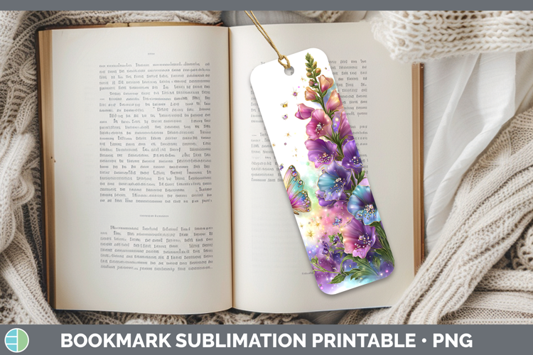 Flowers 01 Rainbow Summer Snapdragon Bookmark Sublimation Pr