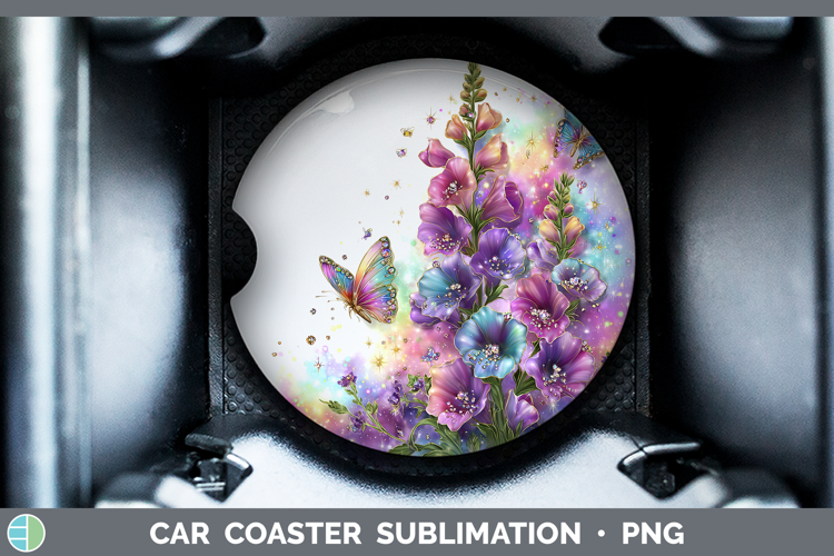 Flowers 01 Rainbow Summer Snapdragon Car Coaster Sublimation