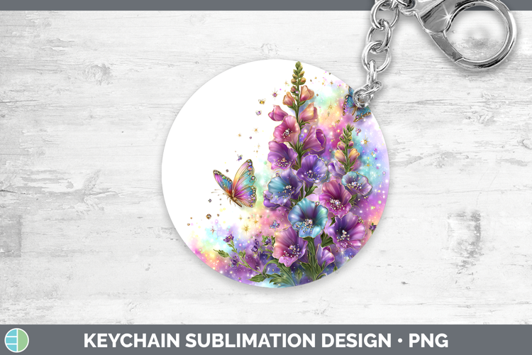 Flowers 01 Rainbow Summer Snapdragon Keychain Sublimation Ke