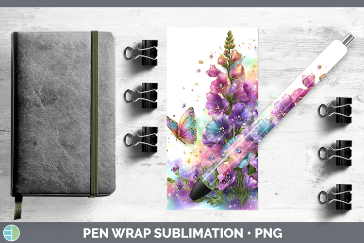 Flowers 01 Rainbow Summer Snapdragon Pen Wrap Sublimation Pe
