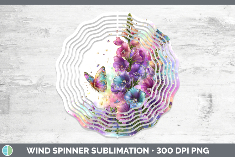 Flowers 01 Rainbow Summer Snapdragon Wind Spinner Sublimatio