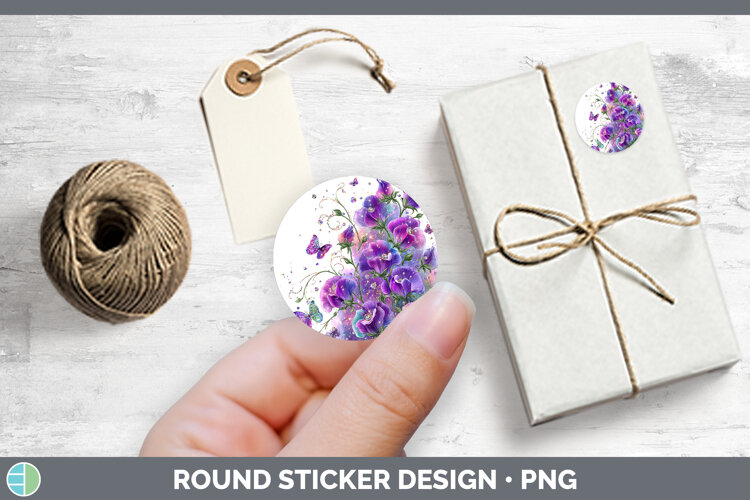 GorgeousFlowers 01 Rainbow Summer Stickers design.