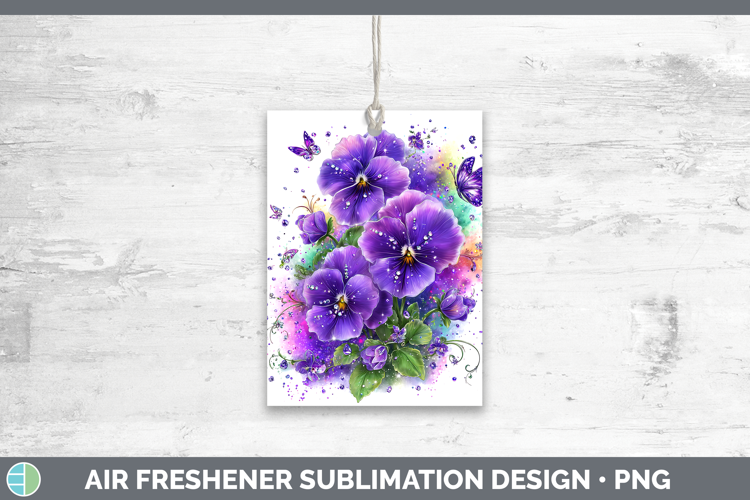 Flowers 01 Rainbow Summer Violet Air Freshener Sublimation C
