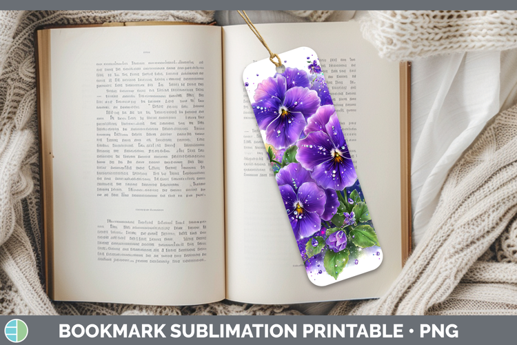 Flowers 01 Rainbow Summer Violet Bookmark Sublimation Printa
