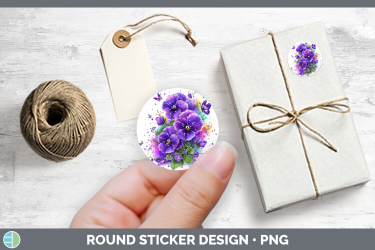 GorgeousFlowers 01 Rainbow Summer Stickers design.
