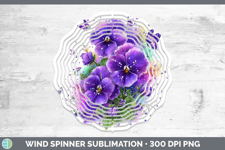 Flowers 01 Rainbow Summer Violet Wind Spinner Sublimation Sp
