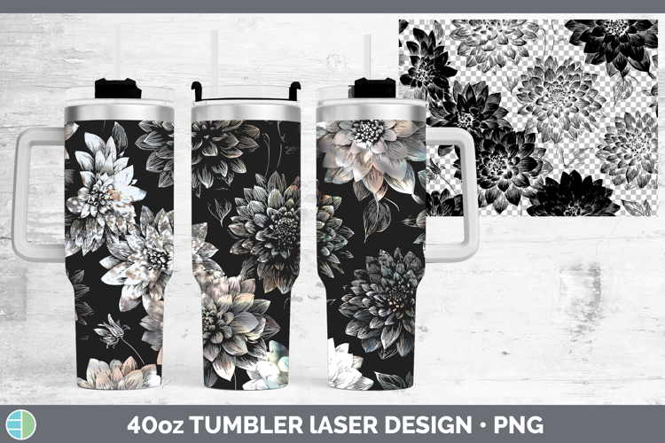 Dahlia Flowers 01 Seamless Laser 40oz Tumbler Sublimation De