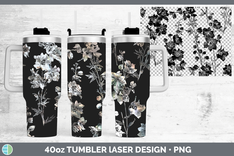 Delphinium Flowers 01 Seamless Laser 40oz Tumbler Sublimatio