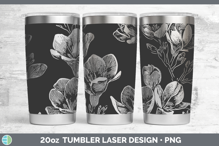 Freesia Flowers 01 Seamless Laser 20oz Tumbler Sublimation D
