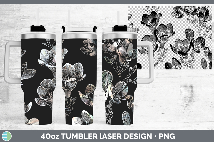 Freesia Flowers 01 Seamless Laser 40oz Tumbler Sublimation D