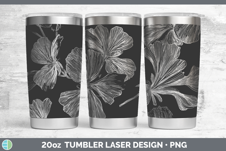 Geranium Flowers 01 Seamless Laser 20oz Tumbler Sublimation