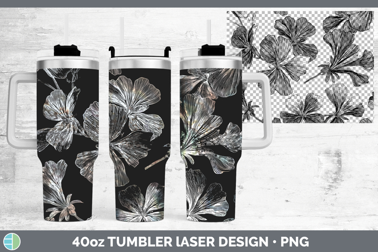 Geranium Flowers 01 Seamless Laser 40oz Tumbler Sublimation