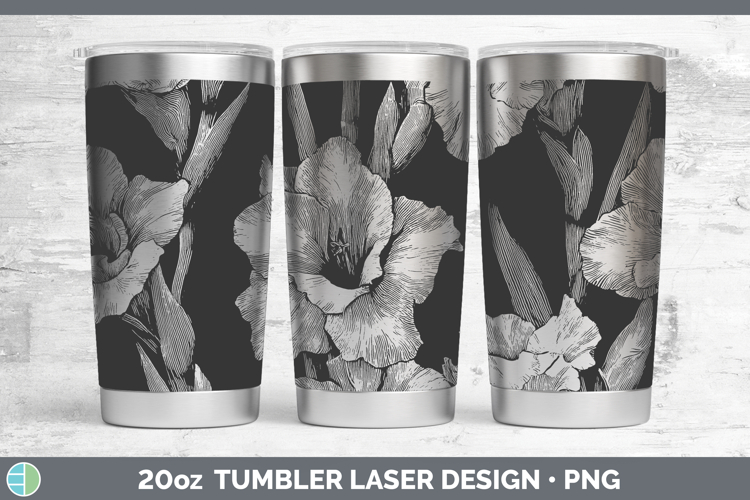 Gladiolus Flowers 01 Seamless Laser 20oz Tumbler Sublimation