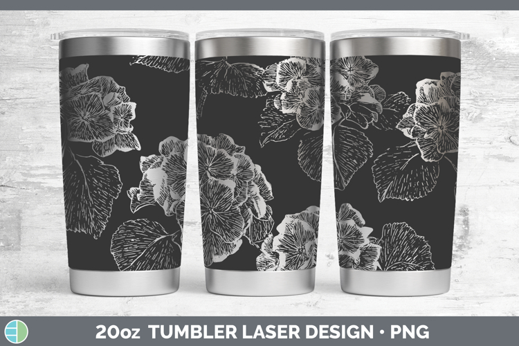 Hydrangea Flowers 01 Seamless Laser 20oz Tumbler Sublimation