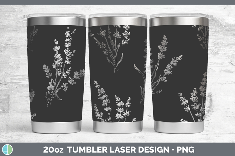 Lavender Flowers 01 Seamless Laser 20oz Tumbler Sublimation