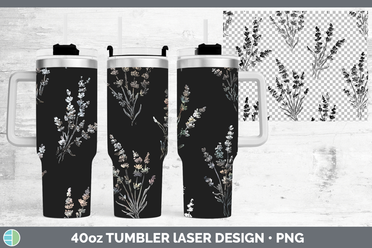 Lavender Flowers 01 Seamless Laser 40oz Tumbler Sublimation