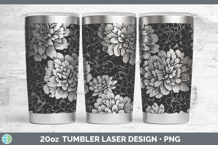 Marigold Flowers 01 Seamless Laser 20oz Tumbler Sublimation