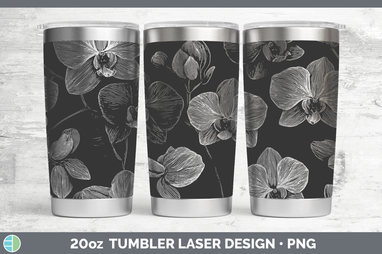 Orchid Flowers 01 Seamless Laser 20oz Tumbler Sublimation De