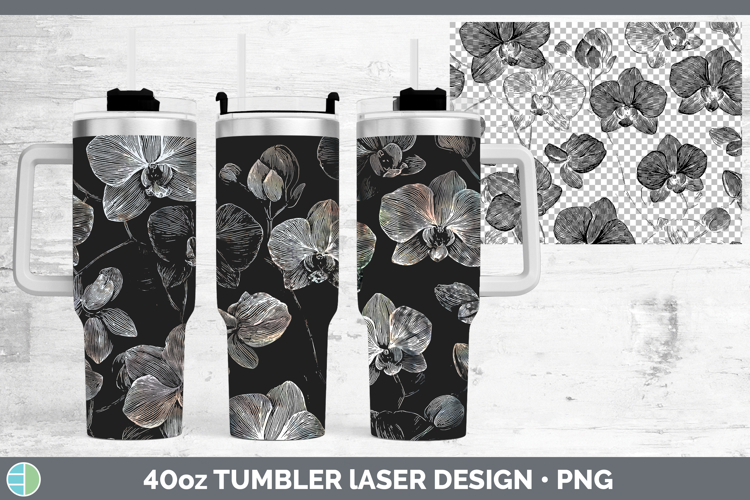 Orchid Flowers 01 Seamless Laser 40oz Tumbler Sublimation De