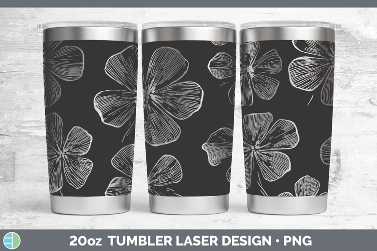 Periwinkle Flowers 01 Seamless Laser 20oz Tumbler Sublimatio
