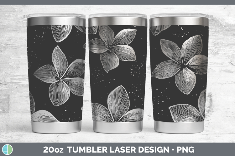 Plumeria Flowers 01 Seamless Laser 20oz Tumbler Sublimation